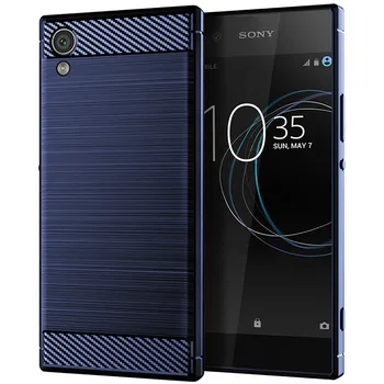 Sony XA1 XA2 Plus Ultra Atveju Anglies Pluošto, Odos Minkštas Silikoninis TPU Padengti Atveju Sony Xperia XA1 XA2 Ultra Plus Telefonas Krepšiai