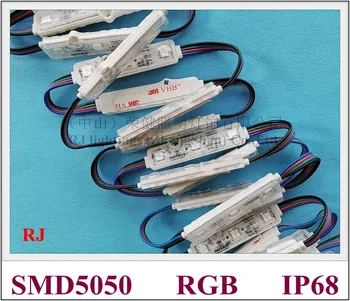ultragarso antspaudas LED apšvietimo modulis atsparumas vandeniui LED modulis pasirašo IP68 DC12V SMD 5050 3 led 0.72 W RGB CE