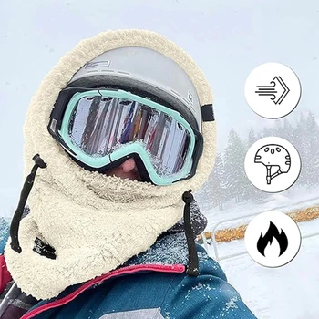 Šaltas Oras Kepurės Šalikas su Reguliuojamu Raišteliu Ausų Apsaugos Kepurės Vėjo Orui Lauke, Dviračių sportas