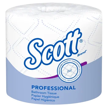 Scott Profesinį Standartą Roll Tualetinio Popieriaus (04460), Padidėjusi Dizainas, 2 Sluoksnių, Baltos spalvos, Atskirai Suvynioti į Ritinius vonios kambarys