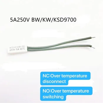 Šiluminis saugiklis Plastiko atveju 5A Paprastai atidaryti KSD9700 15C-130C Temperatūros jungiklis, Temperatūros kontrolė