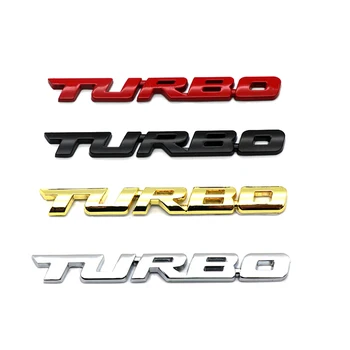 TURBO Metalo Automobilių Lipdukas Stilius Kūno Emblema 3D Lipdukas Volkswagen Polo Passat B5 B6, B8 Golf 4 5 6 7 Caddy Tiguan