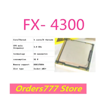 Naujas importuotų originalus FX - 4300 4300 PROCESORIUS 4 branduolių 8 temas 3.8 GHz, 95W 32nm DDR3 R4 kokybės užtikrinimo
