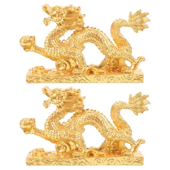 Drakono Statula Dervos Zodiako Drakono Skulptūra Drakono Figūrėlė Dragon Formos Apdaila