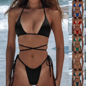 Naujas Europos Ir Amerikos Padalinta Kūno Sexy Nėrinių Bikini maudymosi kostiumėlis Moterims maudymosi kostiumėliai moterims traje de baño para mujeres