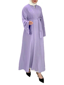 Eid Suknelės Prom Galabia Moterų arabų Suknelė Moteriai Moterų Jalabiyat Ramadanas 2023 ilgomis Rankovėmis Vakare Gown Musulmonų Rinkiniai Jilbeb
