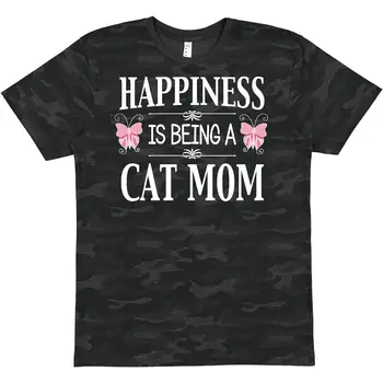 Inktastic Laimė Yra Katė Mama, T-Marškinėliai, Kailio Mama Motinos Diena Furbabies