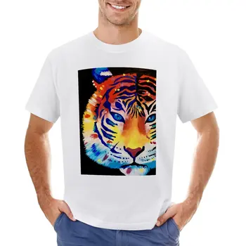 Tigras T-Shirt paprasto juodi plius dydis viršūnes juokinga t marškinėliai vyrams
