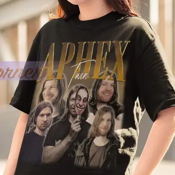APHEX TWIN Marškinėliai Aphex Twin Vintage Marškinėliai Richard David James Britų Muzikantas Retro 90s Merch Gerbėjų Dovana, Juokinga Aphex Twin H