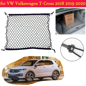 VW Volkswagen T-Kirsti 2018 2019 2020 Automobilio Bagažinė Bagažo Saugykla Krovinių Organizatorius Kabliukai Nailono Elastinga Akių tinklas, Automobilių Reikmenys