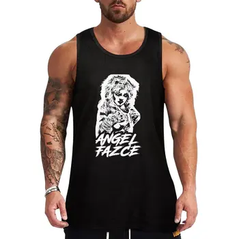 Naujas Angel Fazce (Balta Goth Metmenys/Juodas fonas) Bako Viršuje vyriški medvilniniai marškinėliai t-shirt Vyrams