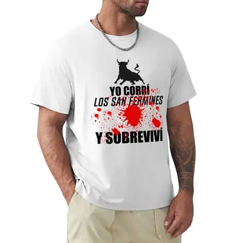 T-shirt, Kad Išgyventi San Fermines Ispanija 2018 T-Shirt paprasto anime drabužių plius dydžio mens t marškinėliai atsitiktinis stilingas