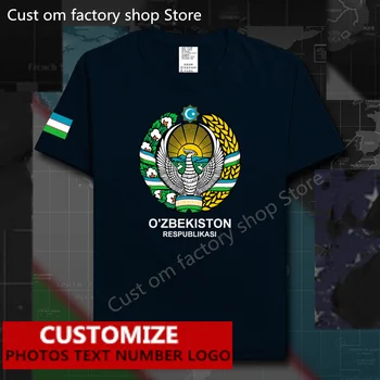 Uzbekistano Šalies Vėliava, marškinėliai Nemokamų Užsakymą Džersio 