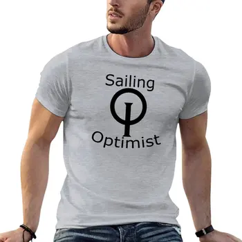 Buriavimo Optimistas (tamsiai print)- optimistas buriavimo T-Shirt mielas viršūnes vintage drabužių Trumpą t-shirt marškinėliai vyrams