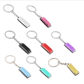 Spalvinga Armonikėle Keychain Armonikėle Mini 8 Tonas, 4 Skylių Key Chain už Idėją