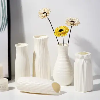 Gėlių Vaza, Didelis Patvarumas Geometrinis Dizainas Augalų Vaza neslidus Bazės Eco-friendly Gėlių Konteineris Stalo Vaza Apdaila