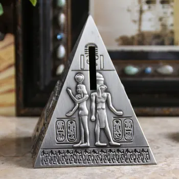 Mažas Dydis Egipto Piramidės Dizainas, Vintage Namų Dekoro Kūdikiams, Vaikams, Dovanų Piggy Bank Metalo Monetos Pinigų Banko Darbalaukio Papuošalai