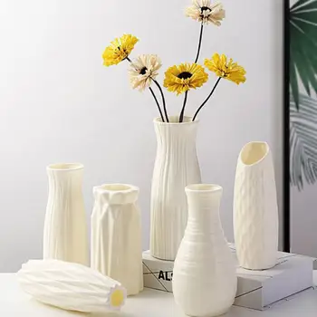 Gėlių Vaza, Didelis Patvarumas Geometrinis Dizainas, neslidžia Bazės Grūdintas Gėlių Konteineris Stalo Vaza Apdailos Namų Reikmenys
