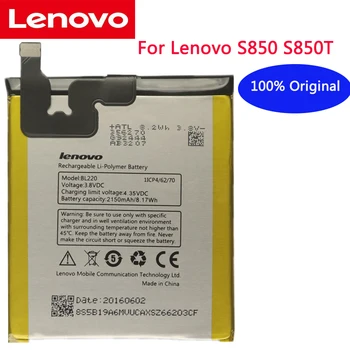 Lenovo 100% Originalus BL220 2150mAh Didelės Talpos Įkraunamas Ličio Polimero mobilusis telefonas Baterija Lenovo S850 S850T