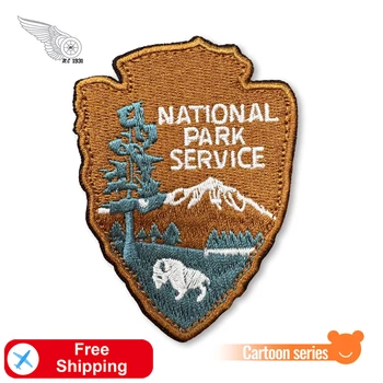 National Park Service Išsiuvinėti Pleistrai Drabužių Geležies Striukės Nuotykių Pobūdžio Rankos Emblemos Kuprinė Siuvimo DIY