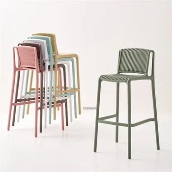Šiuolaikinės Paprastas Plastiko Baro Kėdės Šviesos Prabangus Baro Kėdės Ant Kitos Didelės Kėdžių, Baro Kėdžių, Lauko Kūrybos Kėdės Atlošas