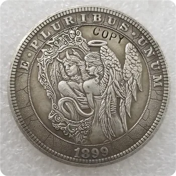 Tipas #30_Hobo Nikelio Monetos 1899-P Morgan Doleris KOPIJUOTI MONETŲ-replika progines monetas