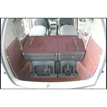 Custom Geros kokybės! Custom pilną automobilio bagažo skyriaus kilimėliai KIA Carnival 7 8 sėdimos vietos 2020-2015 patvarus bagažo linijinių krovinių įkrovos kilimėliai