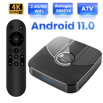 Transpeed ATV Android 11 TV BOX Amlogic S905Y4 Su Balso Assisstant TV Programų Dual Wifi Quad Core 4K 