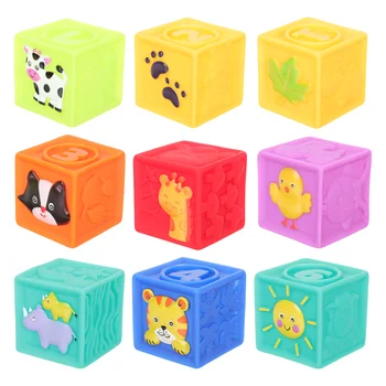 9pcs Kūrimo Bloką Žaislas Kūdikiui Blokai Žaidimas Žaislas Anksti Švietimo Žaislas