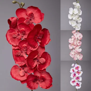 Sumodeliuoti Gėlių Neaustinis Audinys Drugelių Orchidėja, Filialas, Dirbtinės Gėlės Vestuvių Office Viešbutis Dekoro Kalėdinė Dekoracija